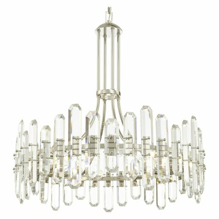 CRYSTORAMA Bolton 12 Light Polished Nickel Chandelier BOL-8889-PN